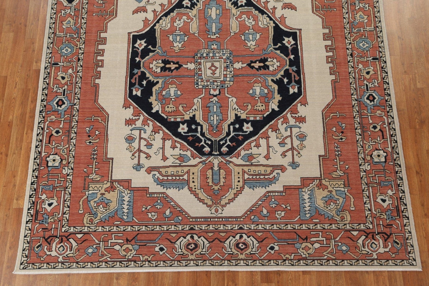 Geometric Heriz Serapi Wool Turkish Rug 8x10