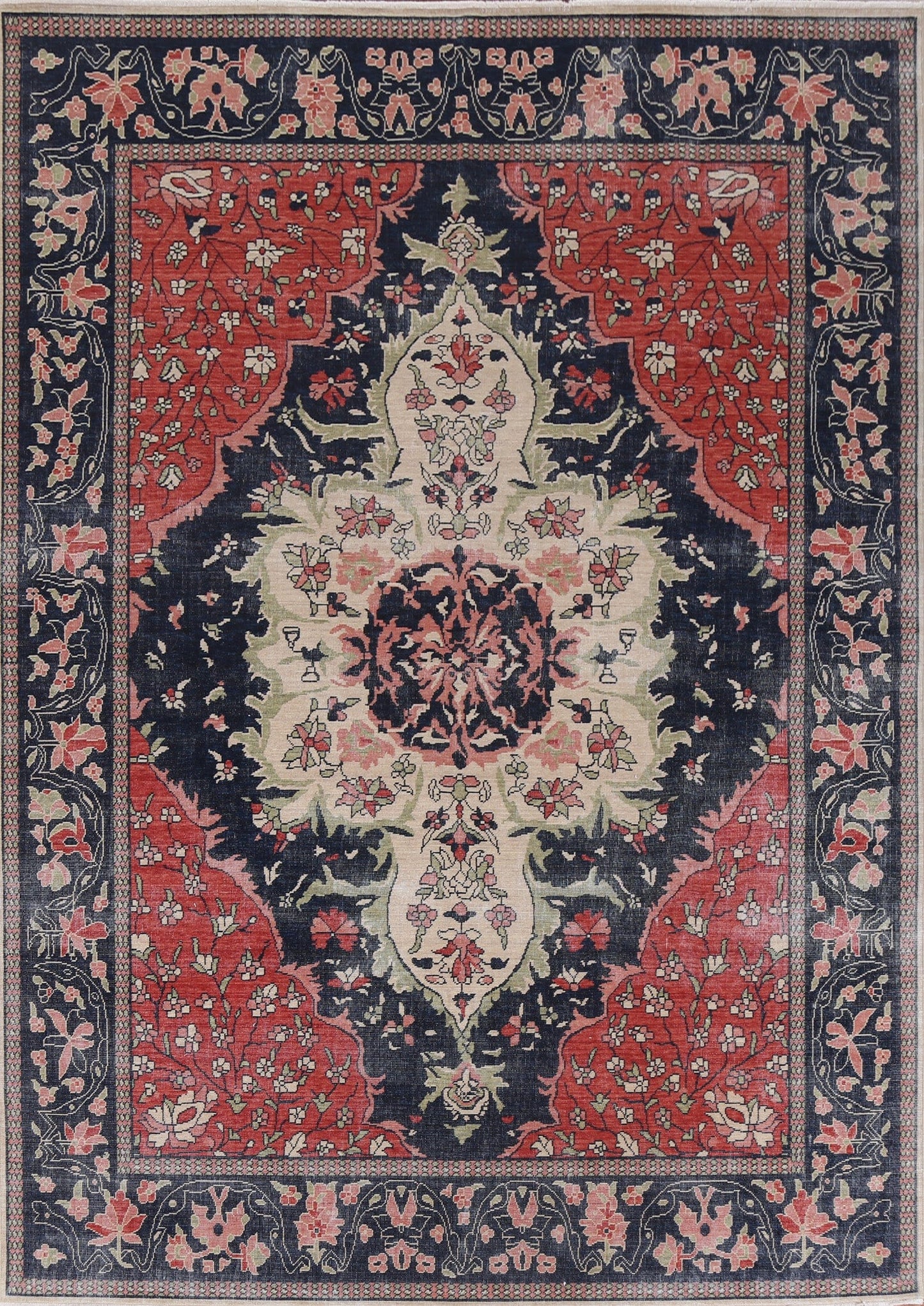 Geometric Sarouk Farahan Turkish Area Rug 8x10