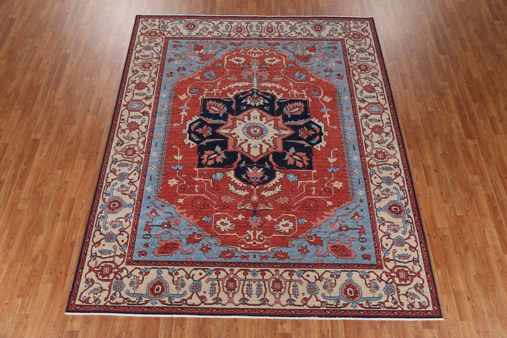 Geometric Heriz Serapi Wool Turkish Rug 8x10