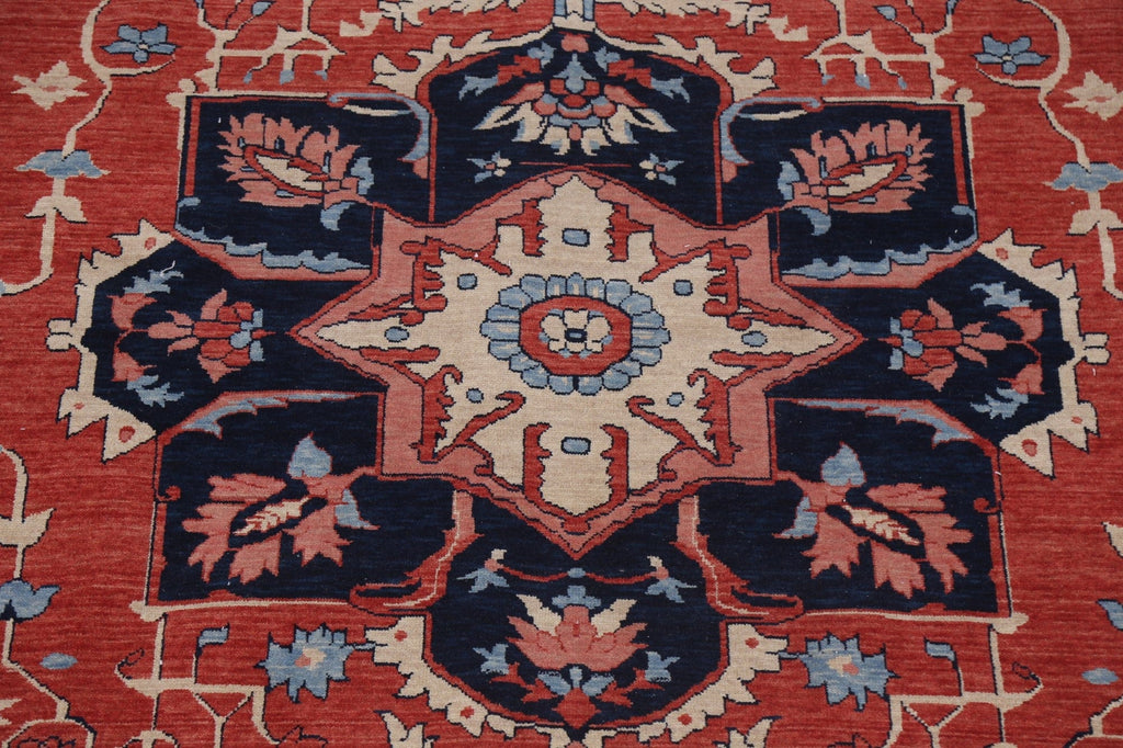 Geometric Heriz Serapi Wool Turkish Rug 8x10