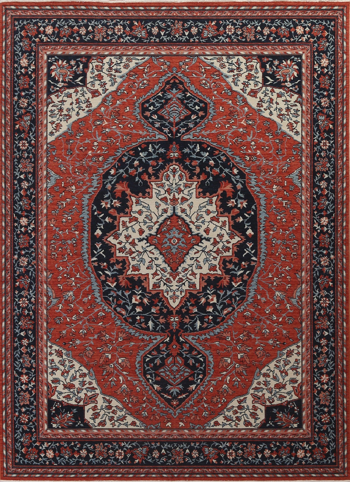 Geometric Sarouk Farahan Turkish Wool Rug 8x10