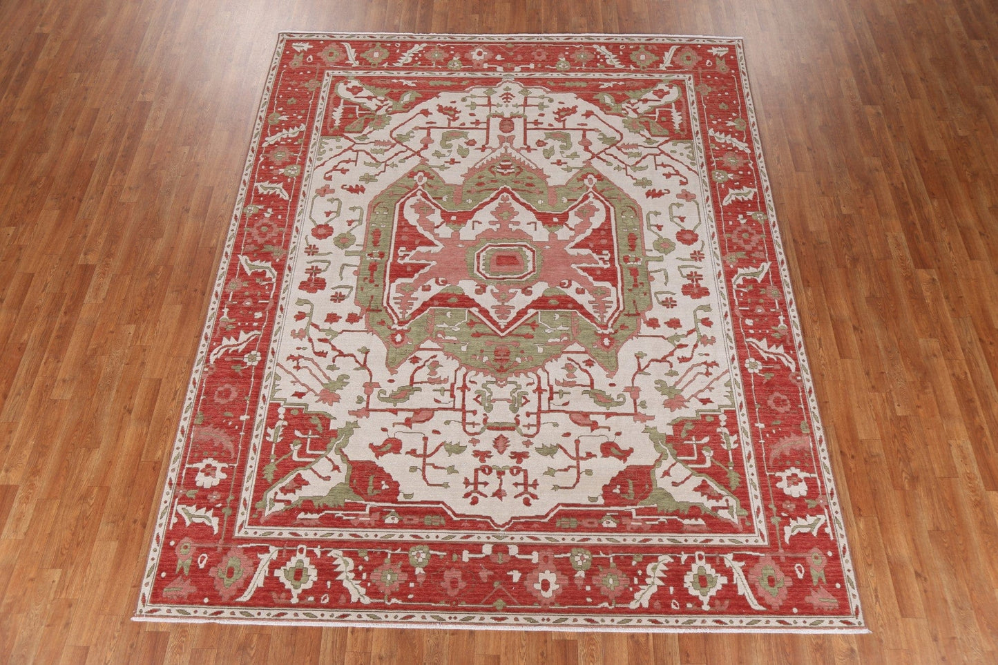 Geometric Heriz Serapi Oriental Wool Rug 8x10