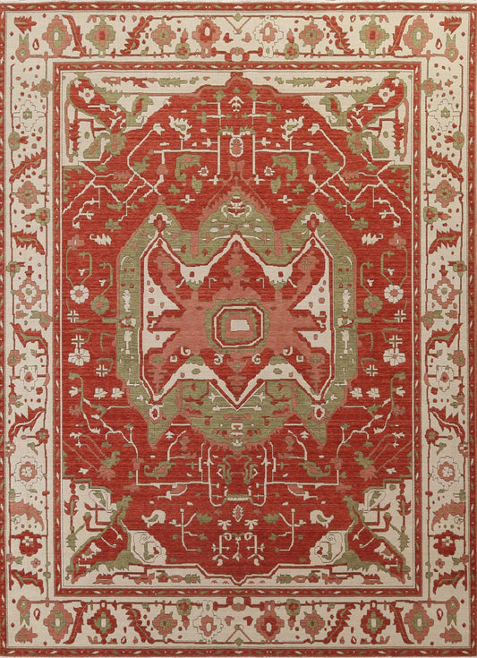 Geometric Heriz Serapi Turkish Area Rug 8x10