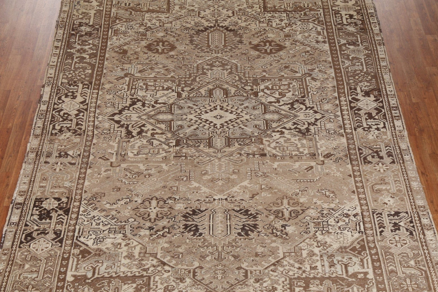 Geometric Wool Heriz Persian Area Rug 8x11