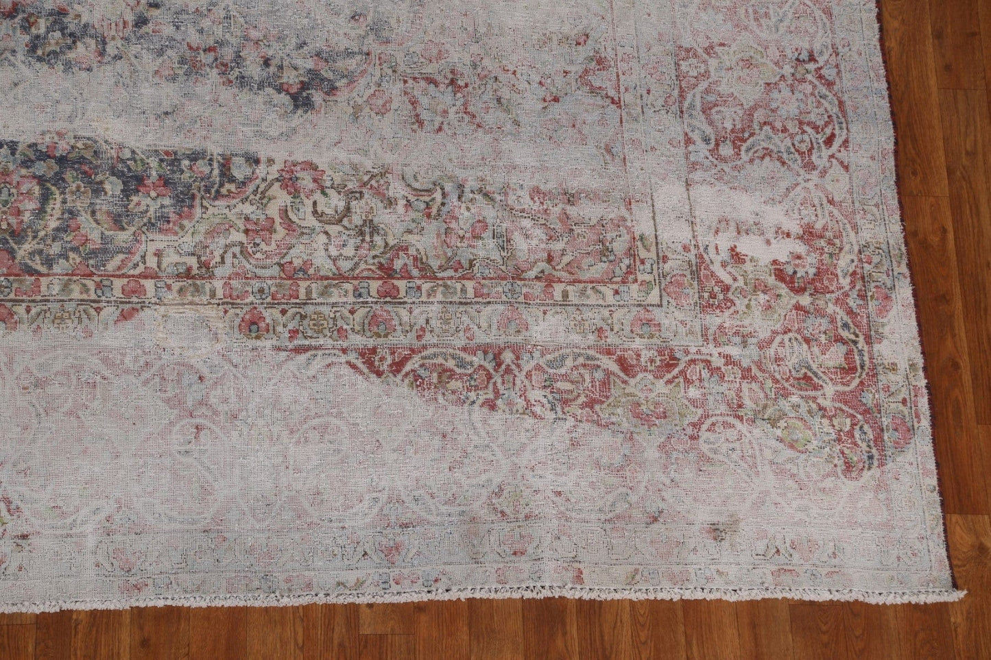 Distressed Wool Kerman Persian Area Rug 10x13