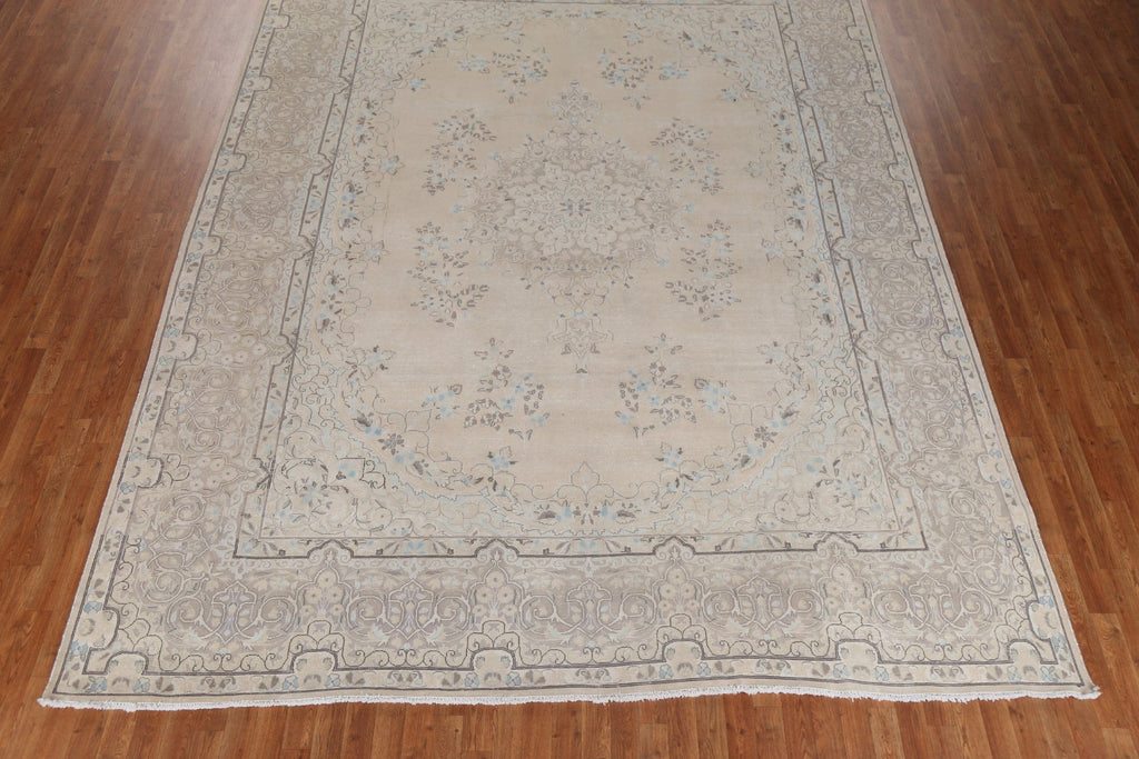 Vintage Muted Kerman Persian Area Rug 10x13