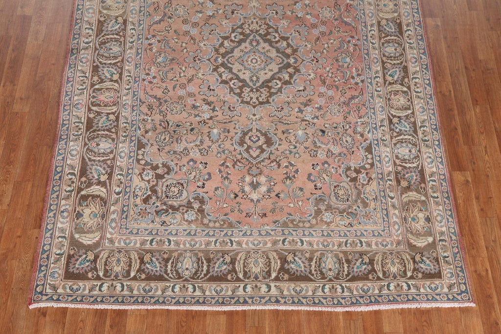 Vintage Wool Mashad Persian Area Rug 6x9