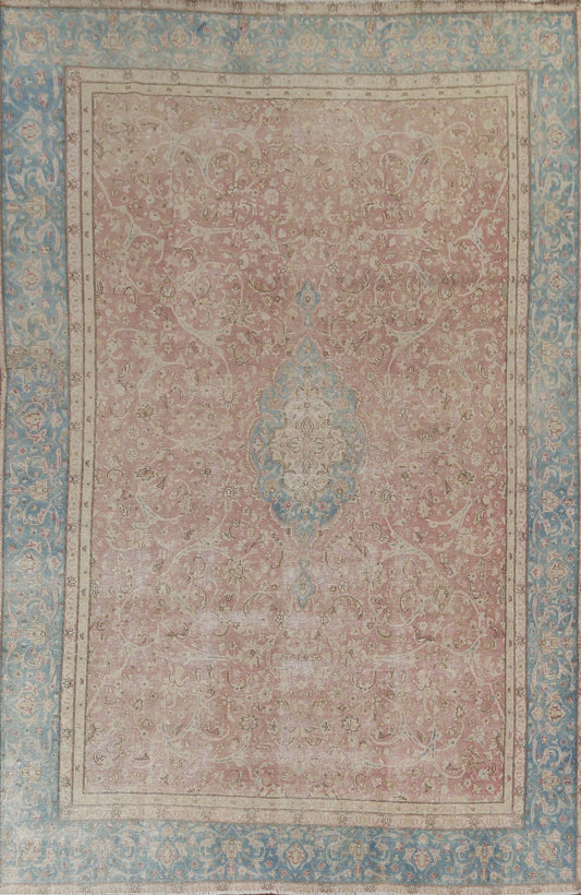 Antique Floral Kerman Persian Area Rug 8x11