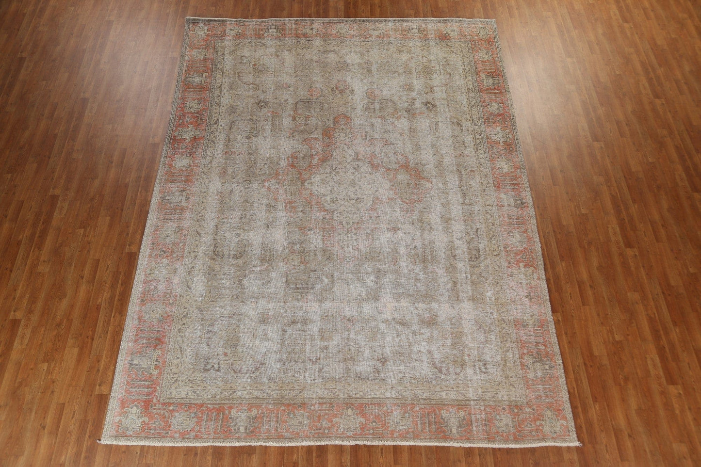 Antique Distressed Tabriz Persian Area Rug 9x13