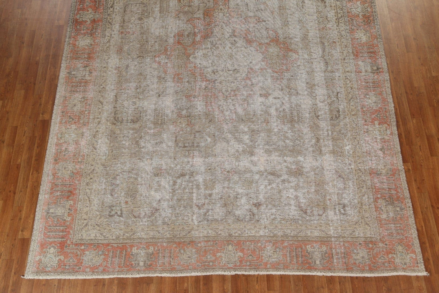 Antique Distressed Tabriz Persian Area Rug 9x13