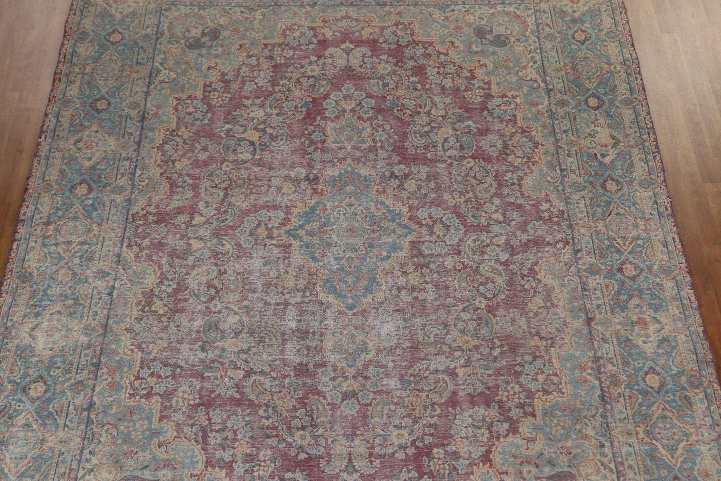 Vintage Floral Kerman Persian Wool Rug 10x13