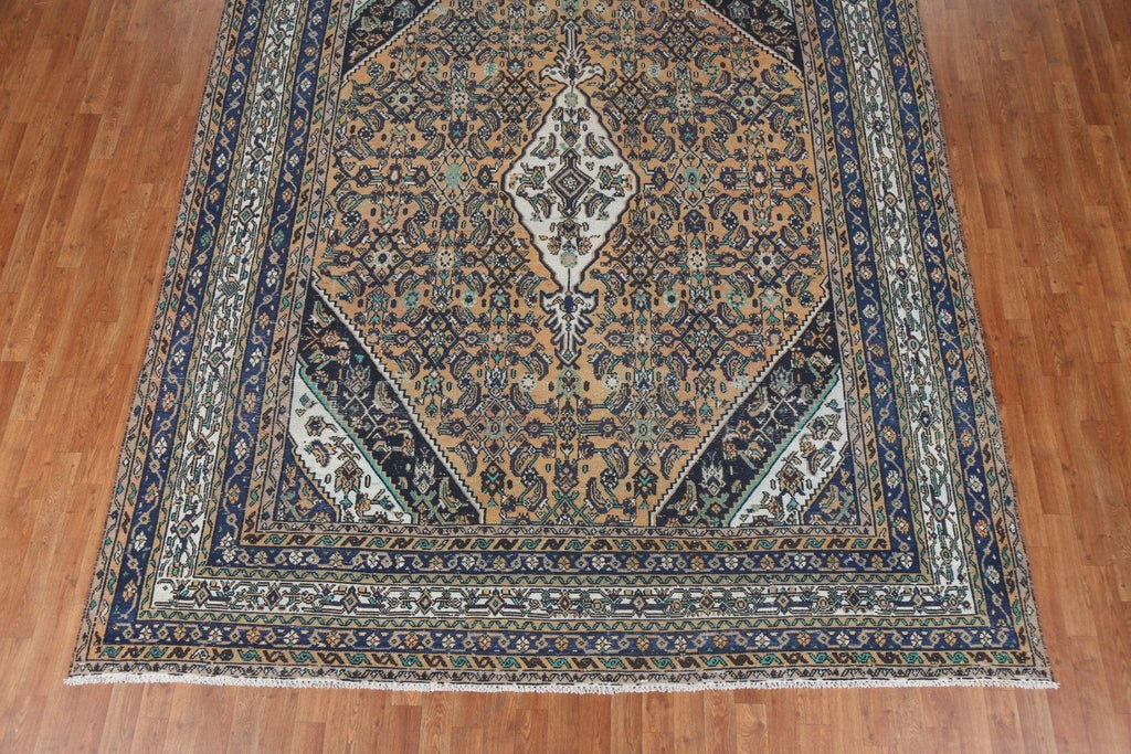 Geometric Wool Hamedan Persian Area Rug 9x11