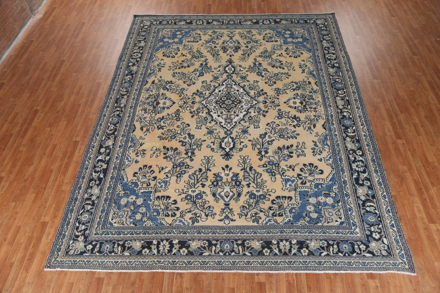 Vintage Wool Hamedan Persian Area Rug 10x13