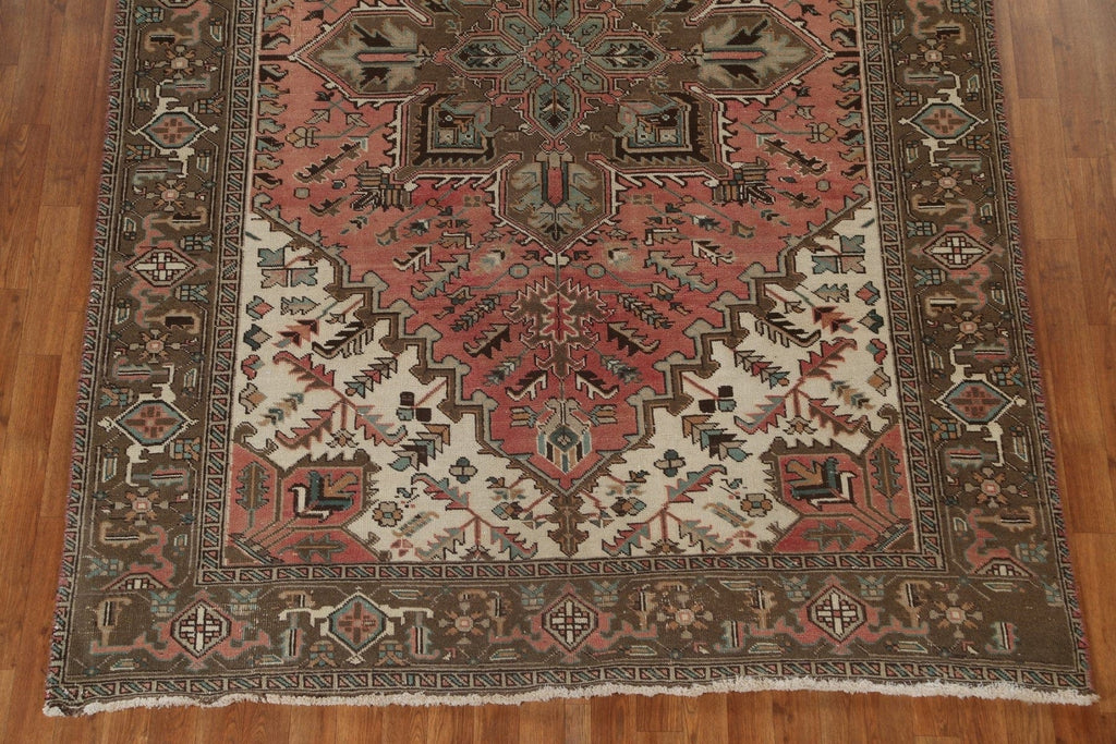 Vintage Geometric Heriz Persian Area Rug 6x9