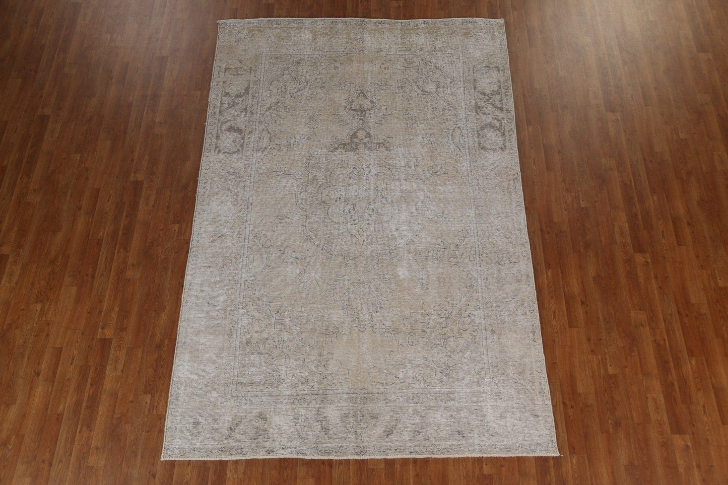 Distressed Wool Tabriz Persian Area Rug 6x10