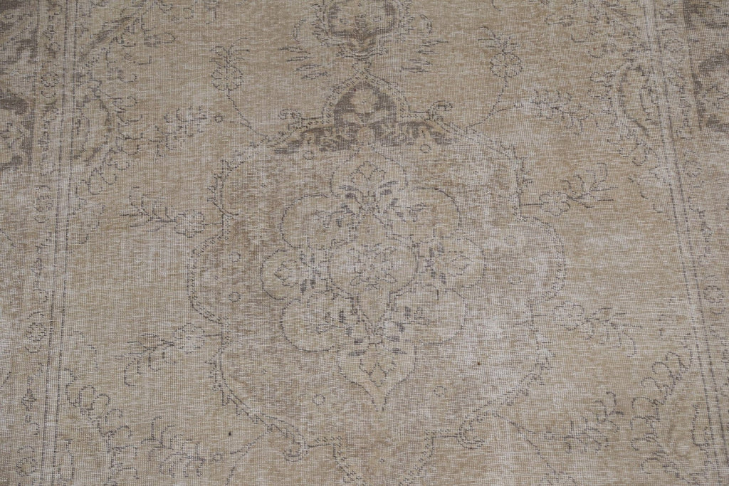 Distressed Wool Tabriz Persian Area Rug 6x10