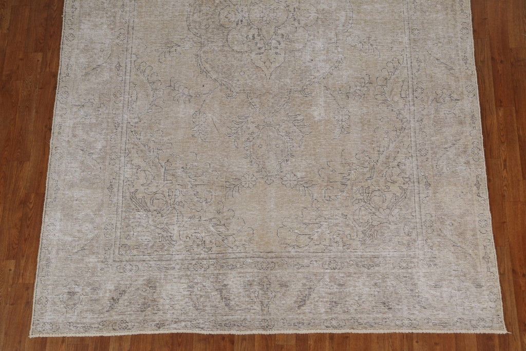 Distressed Wool Tabriz Persian Area Rug 6x10