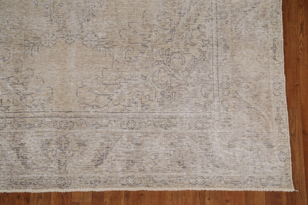 Distressed Wool Tabriz Persian Area Rug 6x10