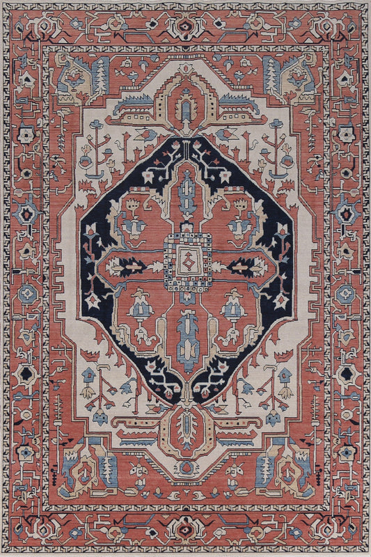 Ivory Heriz Serapi Oriental Area Rug 7x10