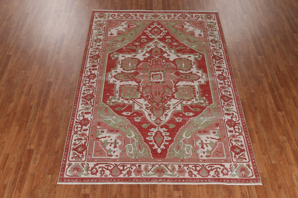 Red/ Ivory Heriz Serapi Oriental Area Rug 7x10