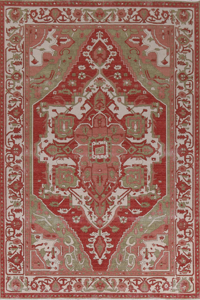 Red/ Ivory Heriz Serapi Oriental Area Rug 7x10