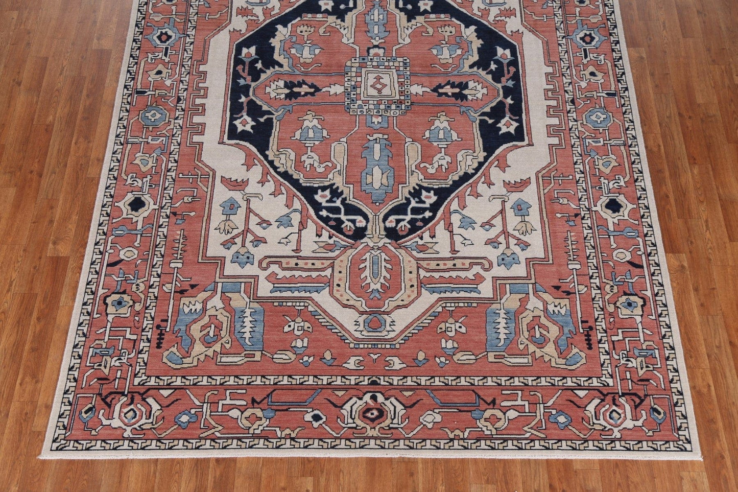 Geometric Heriz Serapi Turkish Wool Area Rug 7x10