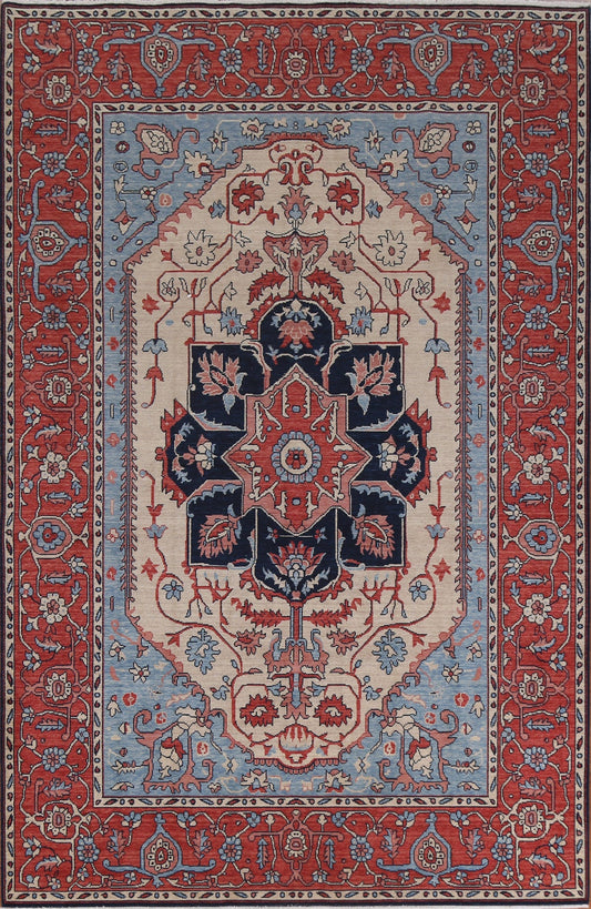 Geometric Heriz Serapi Oriental Area Rug 7x10