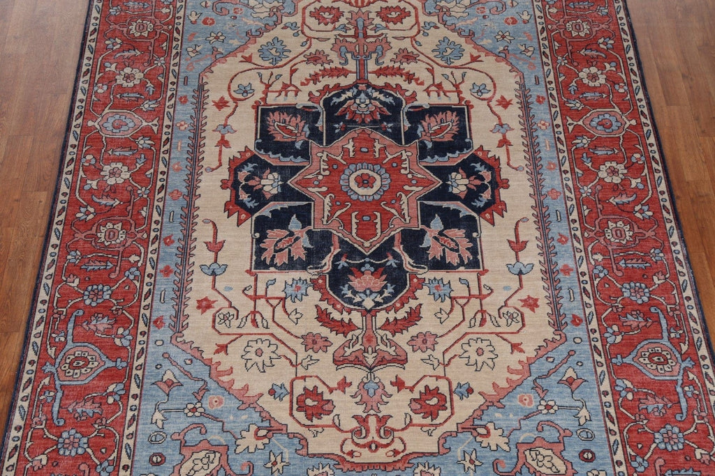 Geometric Heriz Serapi Oriental Area Rug 7x10