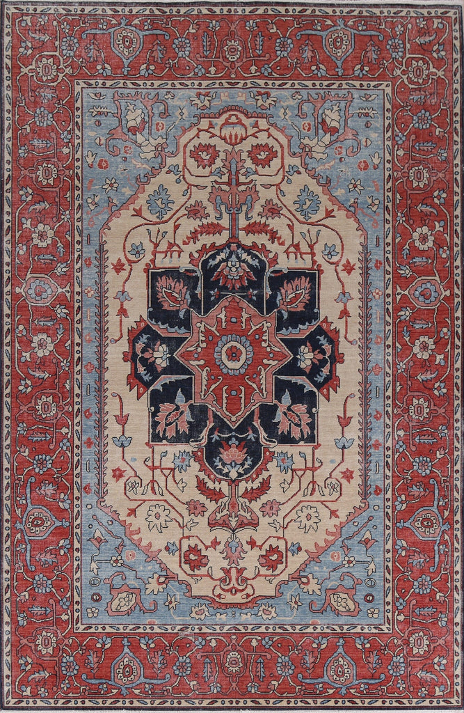 Geometric Heriz Serapi Oriental Area Rug 7x10