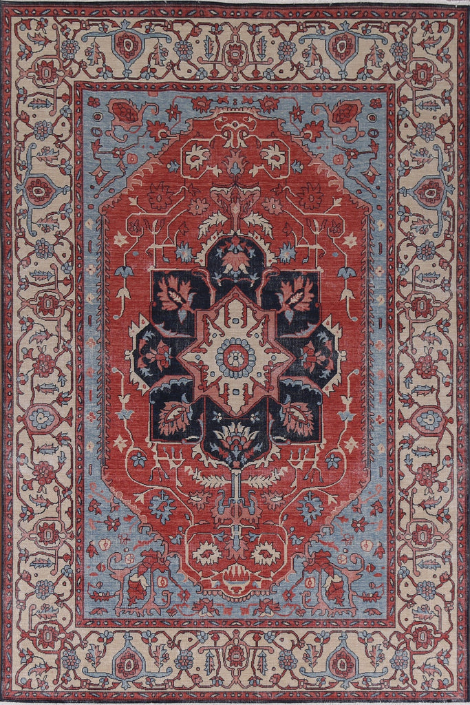 Geometric Heriz Serapi Oriental Area Rug 7x10