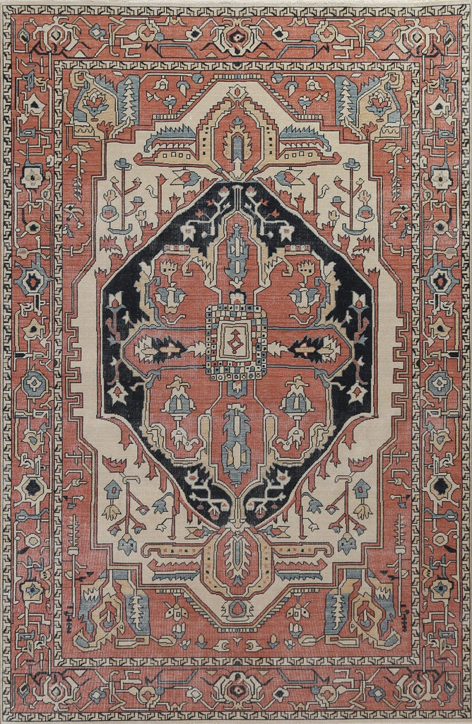 Geometric Heriz Serapi Oriental Area Rug 7x10