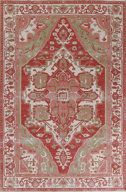 Geometric Heriz Serapi Oriental Area Rug 7x10