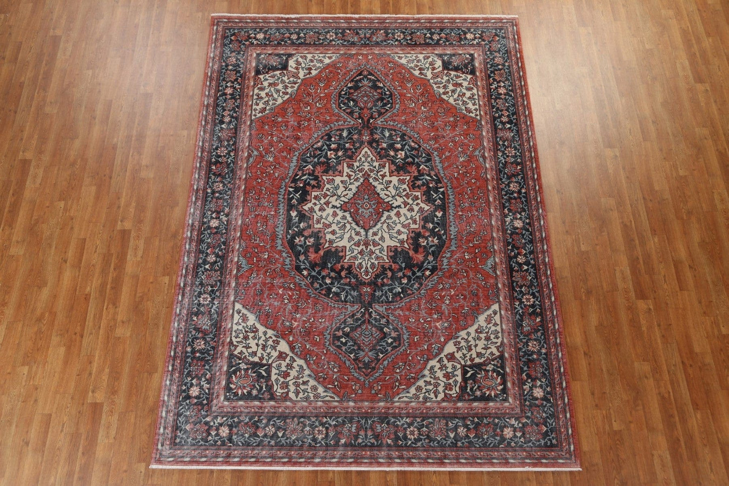 Geometric Sarouk Farahan Turkish Area Rug 7x10