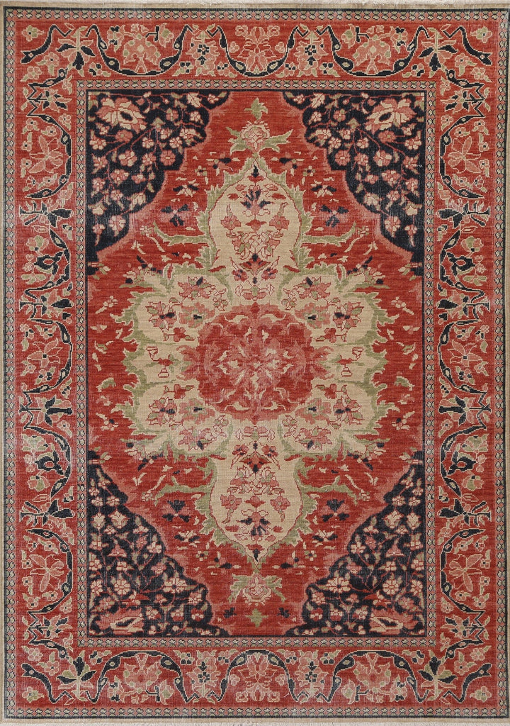 Geometric Sarouk Farahan Turkish Area Rug 5x7