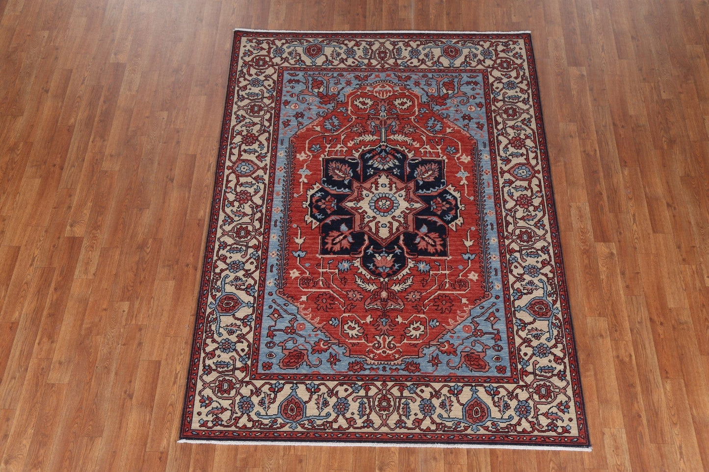 Geometric Heriz Serapi Oriental Area Rug 5x7