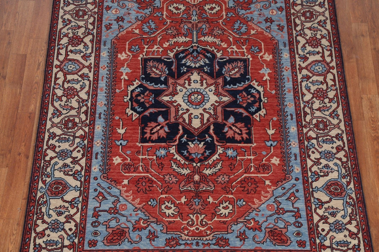 Geometric Heriz Serapi Oriental Area Rug 5x7