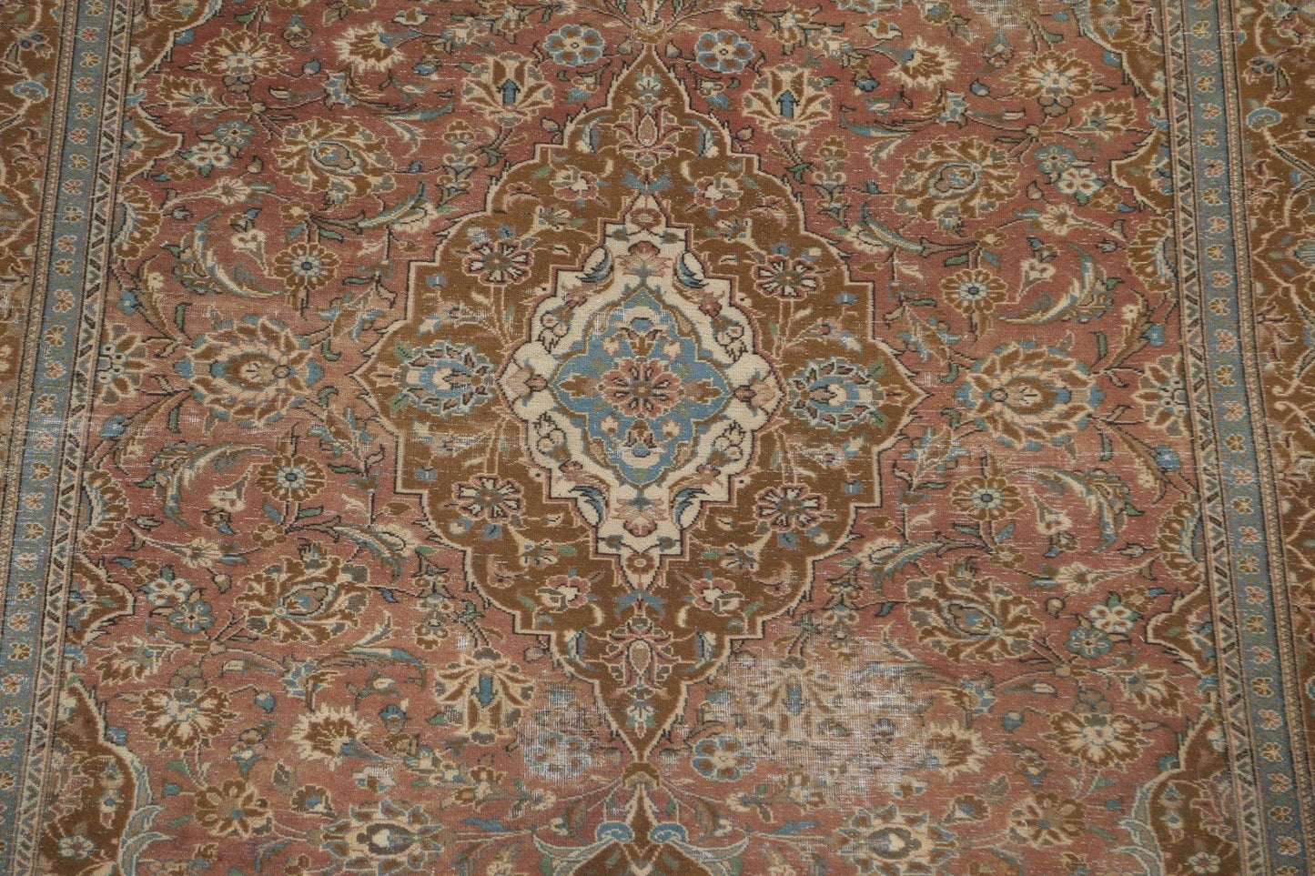 Floral Handmade Kashan Persian Area Rug 7x9