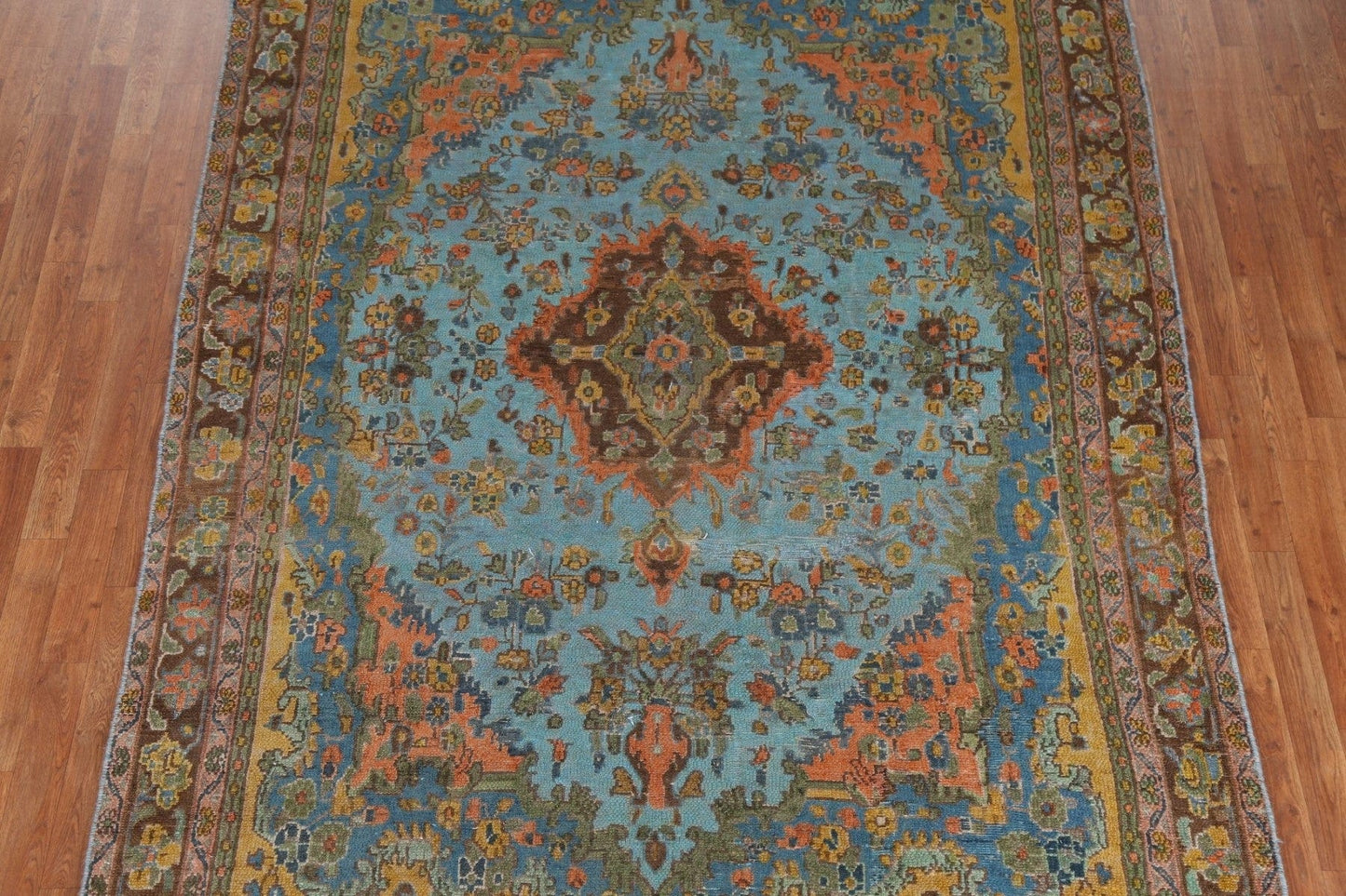 Over-Dyed Wool Tabriz Persian Area Rug 7x10