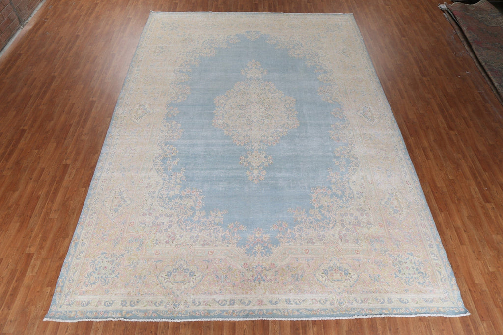 Antique Vegetable Dye Kerman Large Persian Rug 11x15