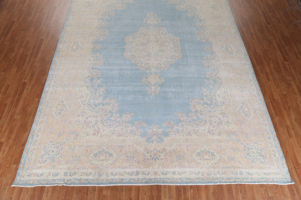 Antique Vegetable Dye Kerman Large Persian Rug 11x15