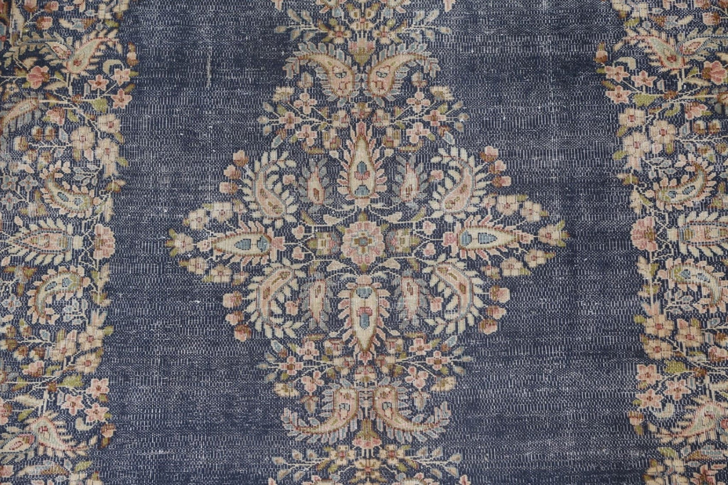 Floral Distressed Kerman Persian Area Rug 6x8