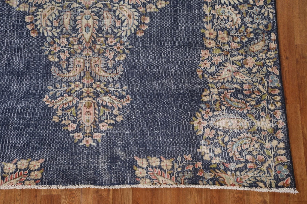 Floral Distressed Kerman Persian Area Rug 6x8