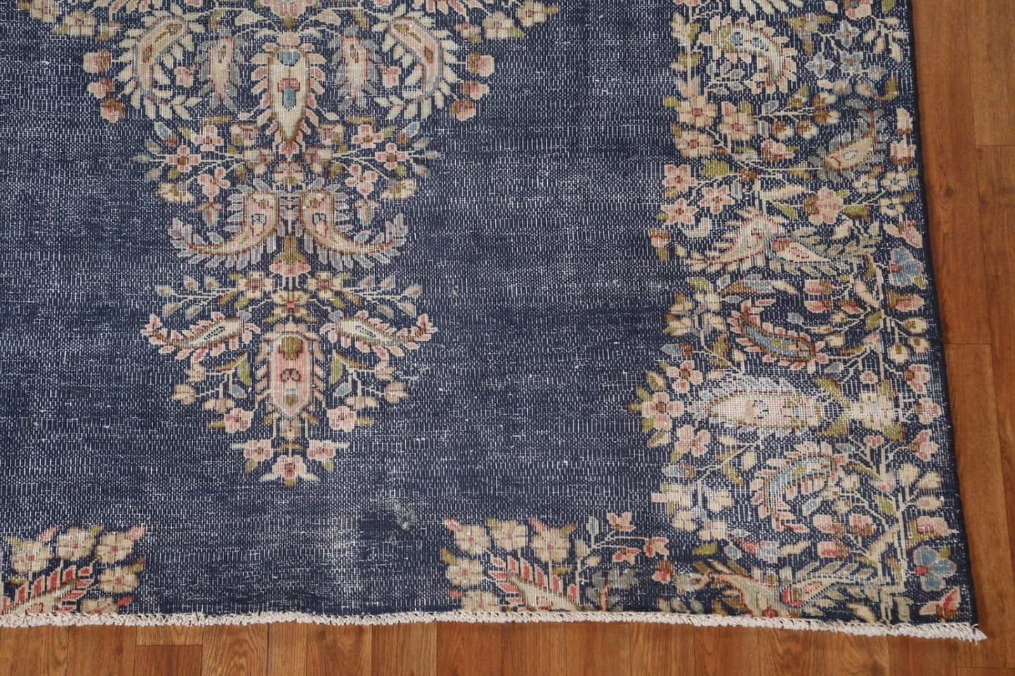 Floral Distressed Kerman Persian Area Rug 6x8