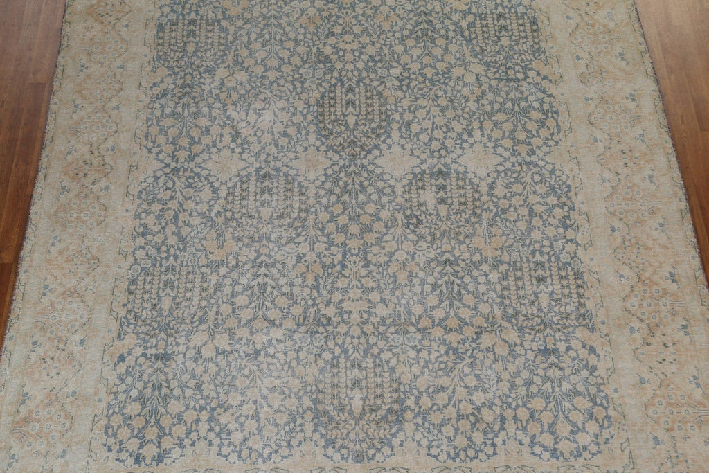 Muted Floral Antique Tabriz Persian Area Rug 10x13