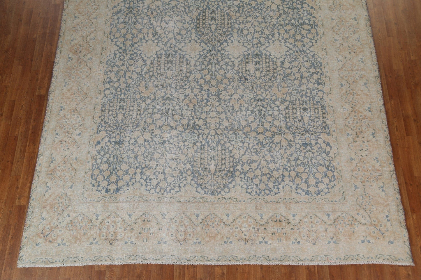 Muted Floral Antique Tabriz Persian Area Rug 10x13