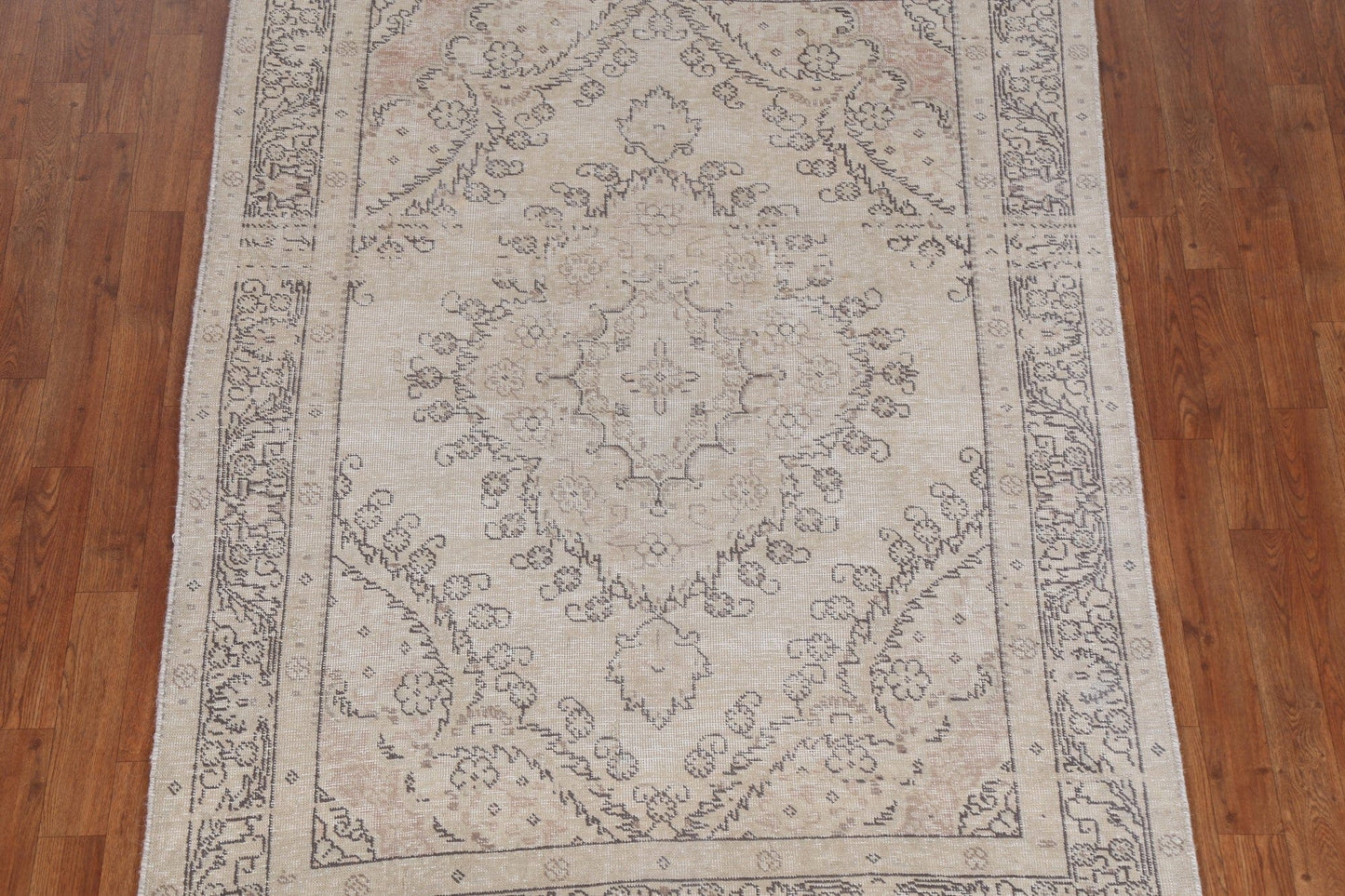 Geometric Wool Tabriz Persian Area Rug 5x6