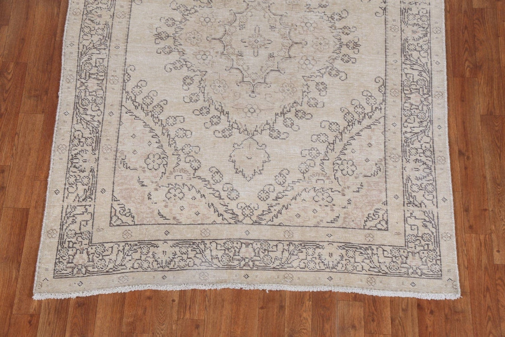 Geometric Wool Tabriz Persian Area Rug 5x6