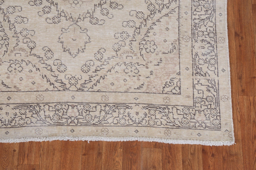 Geometric Wool Tabriz Persian Area Rug 5x6