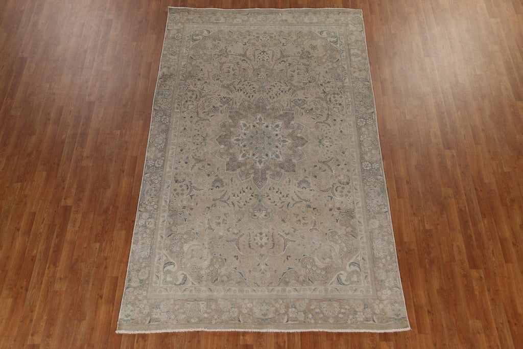 Muted Tabriz Persian Handmade Area Rug 6x10