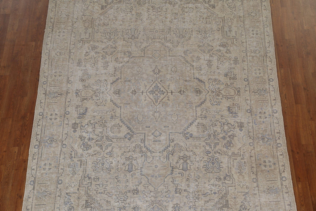 Geometric Distressed Tabriz Persian Area Rug 6x10